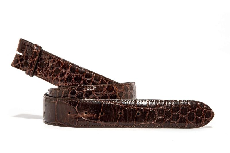 chacon chocolate alligator classic strap belts and buckles belts axels vail 29804142624957