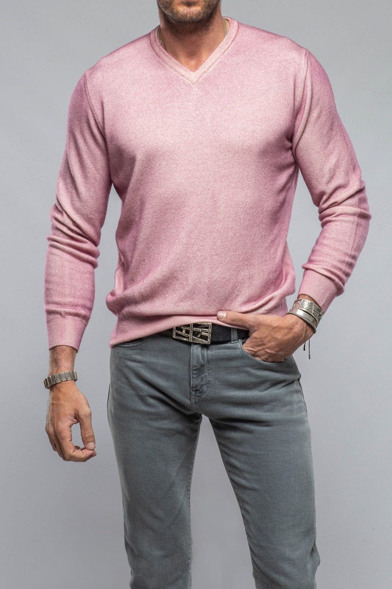 colombo tanzia kid cashmere in pink mens sweaters axels vail 37116310487274