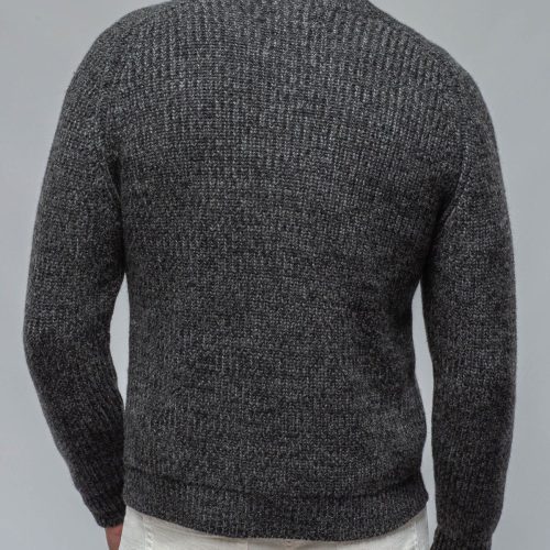 corgi galway chunky cashmere full zip in charcoal mens sweaters axels vail 36524628148458