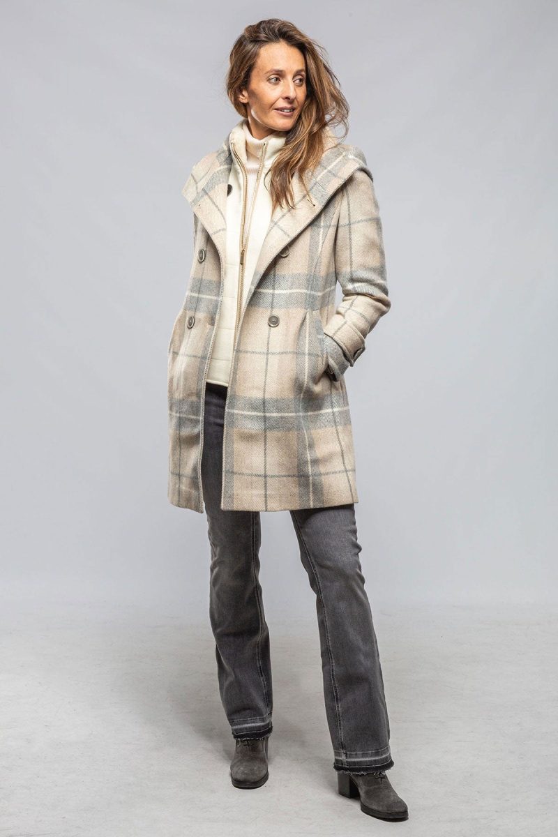 dibello annemarie plaid dbl brstd plaid coat ladies outerwear cloth axels vail 40228901519594