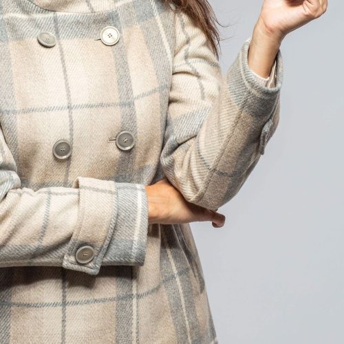 dibello annemarie plaid dbl brstd plaid coat ladies outerwear cloth axels vail 40228902076650