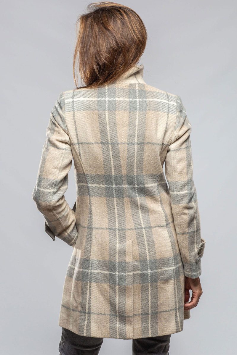 dibello annemarie plaid dbl brstd plaid coat ladies outerwear cloth axels vail 40228902404330