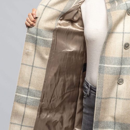 dibello annemarie plaid dbl brstd plaid coat ladies outerwear cloth axels vail 40228902600938