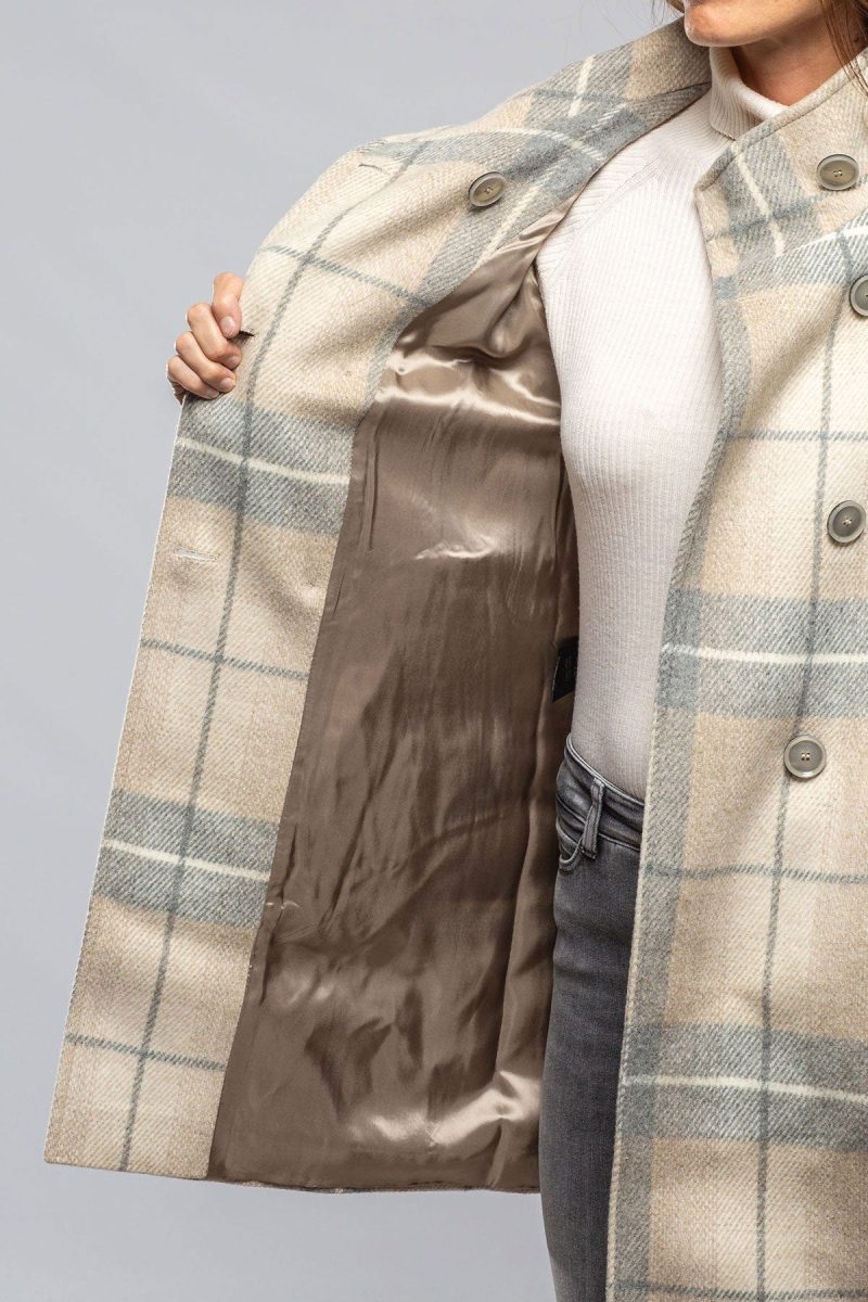 dibello annemarie plaid dbl brstd plaid coat ladies outerwear cloth axels vail 40228902600938