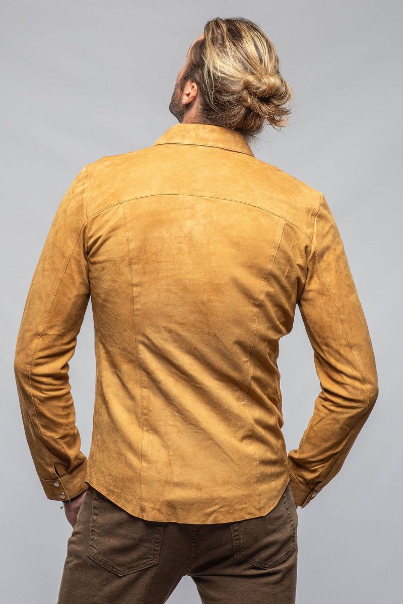 dibello bello suede shirt in camel mens outerwear leather axels vail 40173911671018