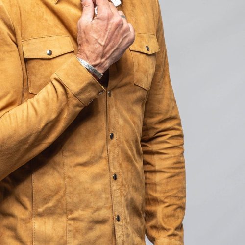 dibello bello suede shirt in camel mens outerwear leather axels vail 40173911998698