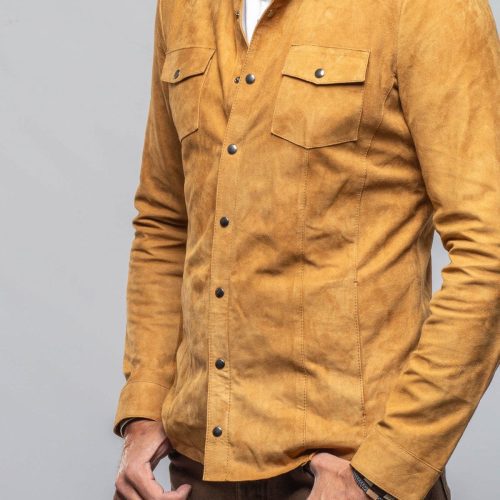 dibello bello suede shirt in camel mens outerwear leather axels vail 40173912064234