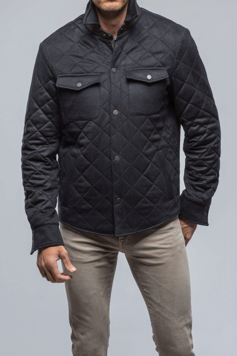 dibello cilindro cashmere quilted in navy mens outerwear cloth axels vail 39269441372394