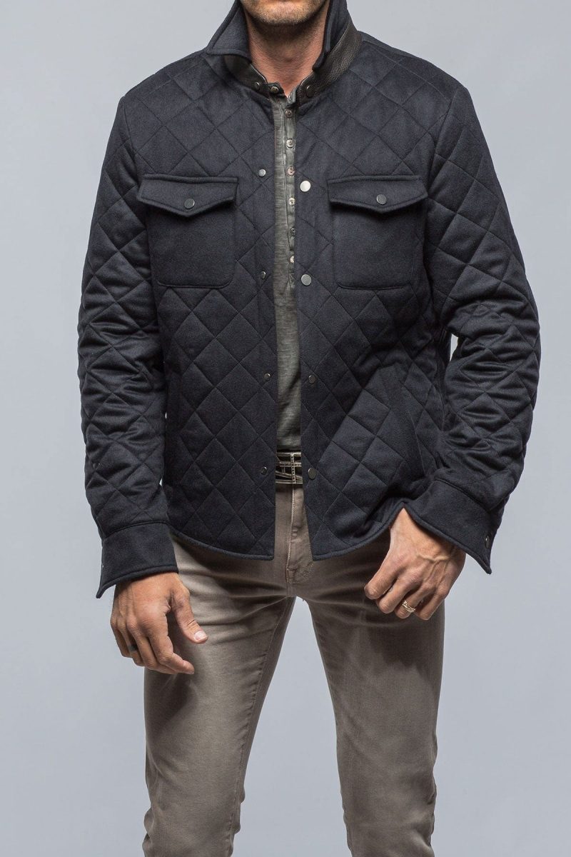 dibello cilindro cashmere quilted in navy mens outerwear cloth axels vail 39269441569002