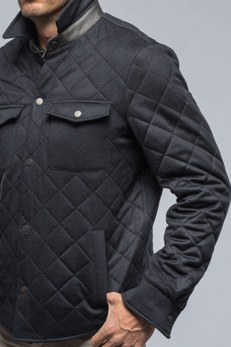 dibello cilindro cashmere quilted in navy mens outerwear cloth axels vail 39269441831146