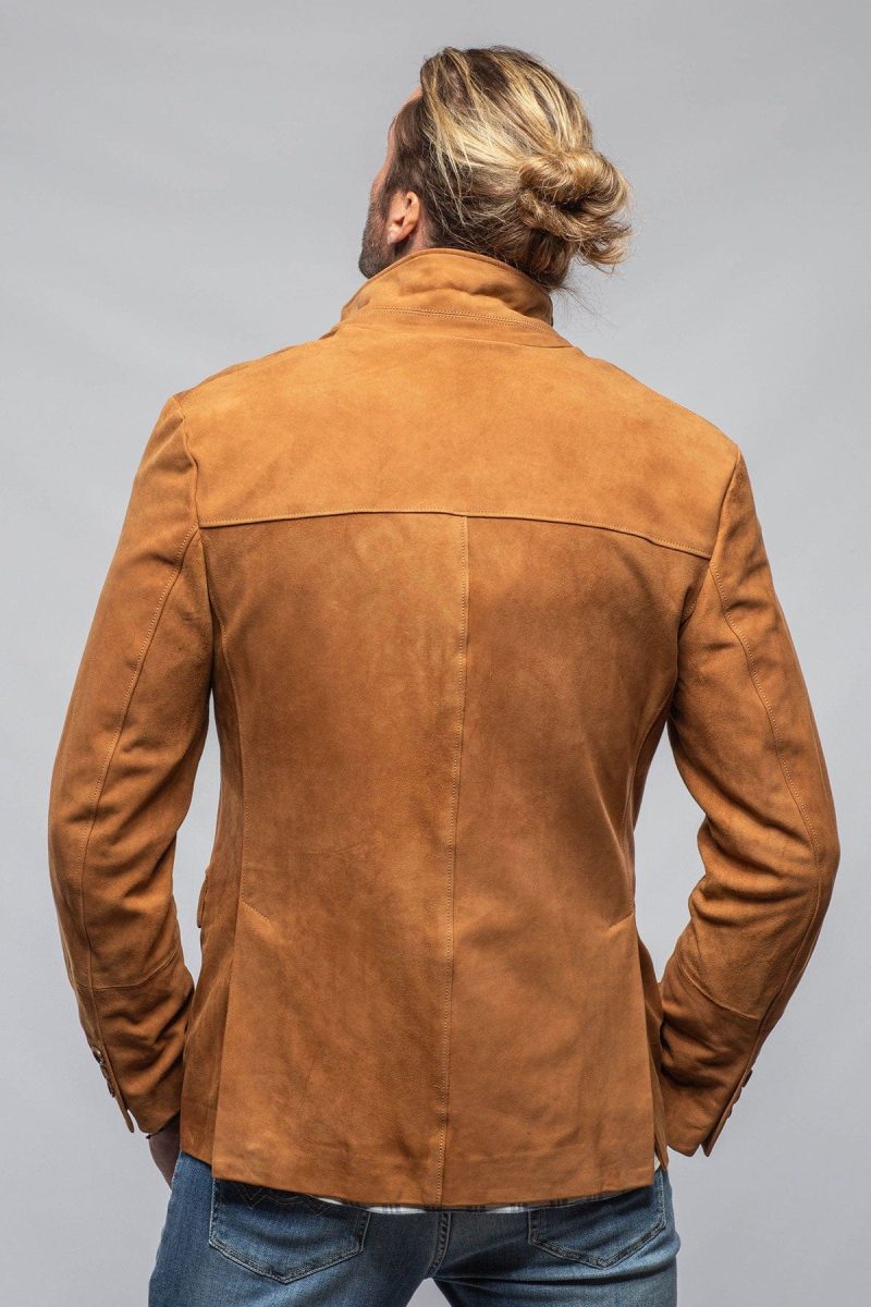 dibello maldito suede blazer in cognac mens outerwear leather axels vail 40173913473258