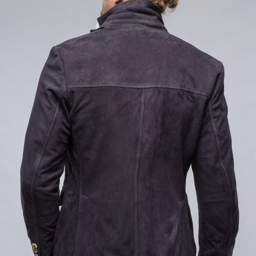 dibello maldito suede blazer in navy mens outerwear leather axels vail 40173913243882