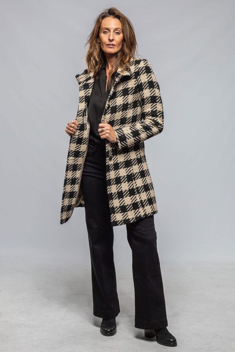 dibello millie houndstooth coat ladies outerwear cloth axels vail 40228780015850