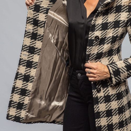 dibello millie houndstooth coat ladies outerwear cloth axels vail 40228780146922