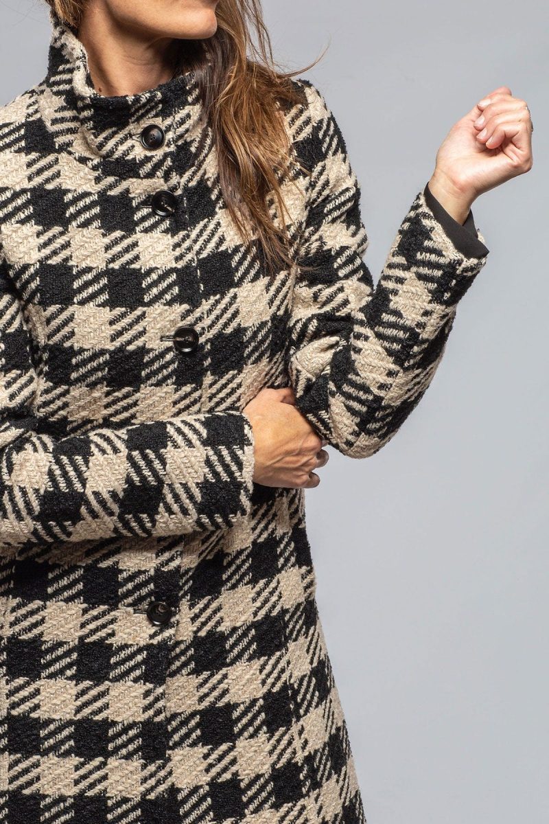 dibello millie houndstooth coat ladies outerwear cloth axels vail 40228780572906