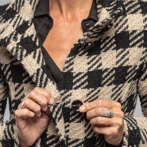 dibello millie houndstooth coat ladies outerwear cloth axels vail 40228780835050