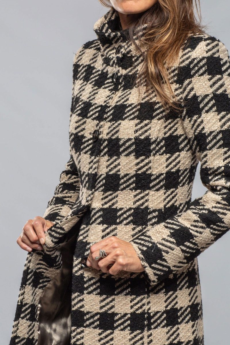 dibello millie houndstooth coat ladies outerwear cloth axels vail 40228781097194