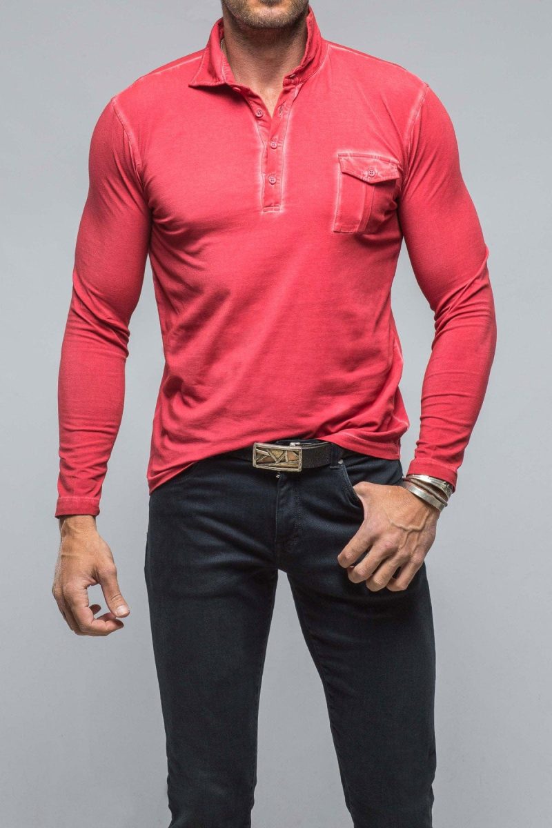 dune cafe paco ls polo shirt in fragola mens shirts polos axels vail 38547756253418