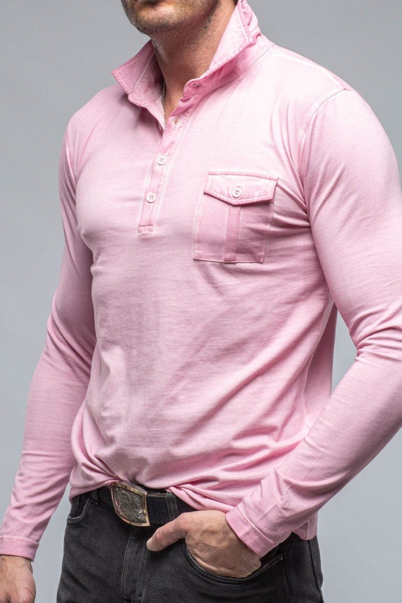 dune cafe paco ls polo shirt in pink mens shirts polos axels vail 36650822500586