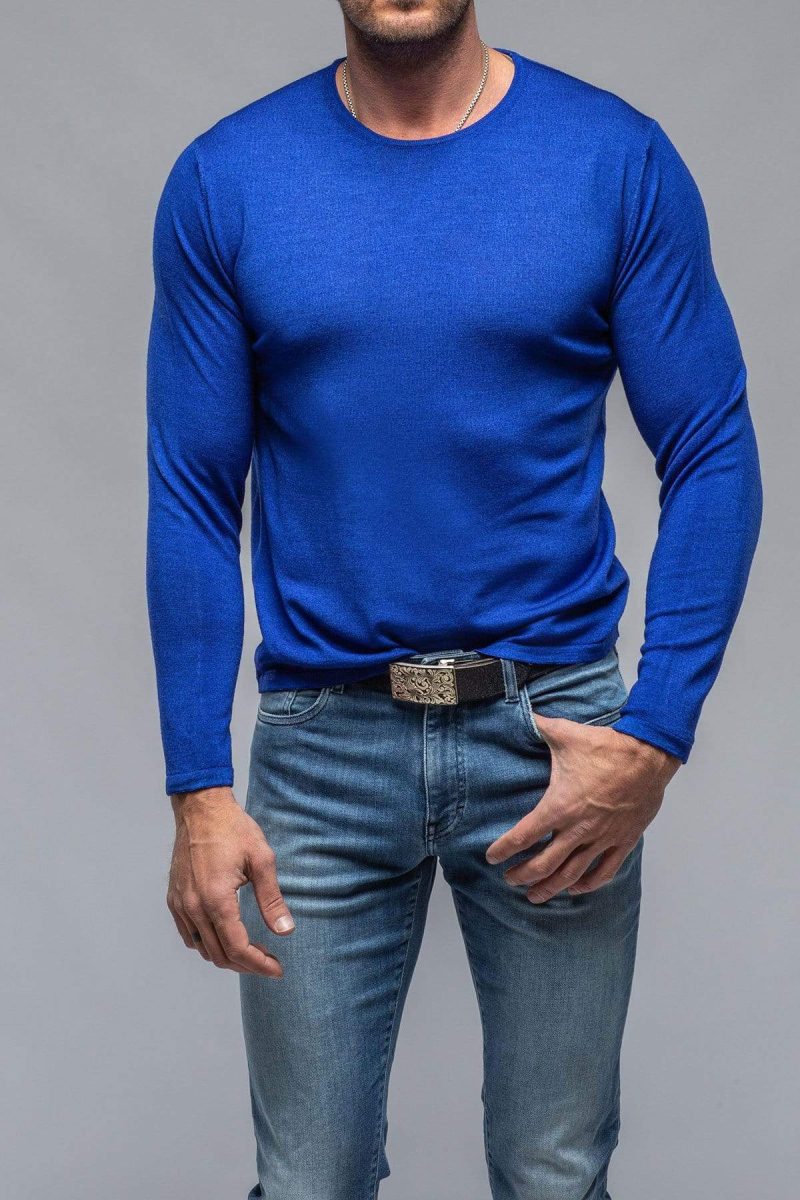 dune pacific merino crew in cobalt mens sweaters axels vail 36240150626538