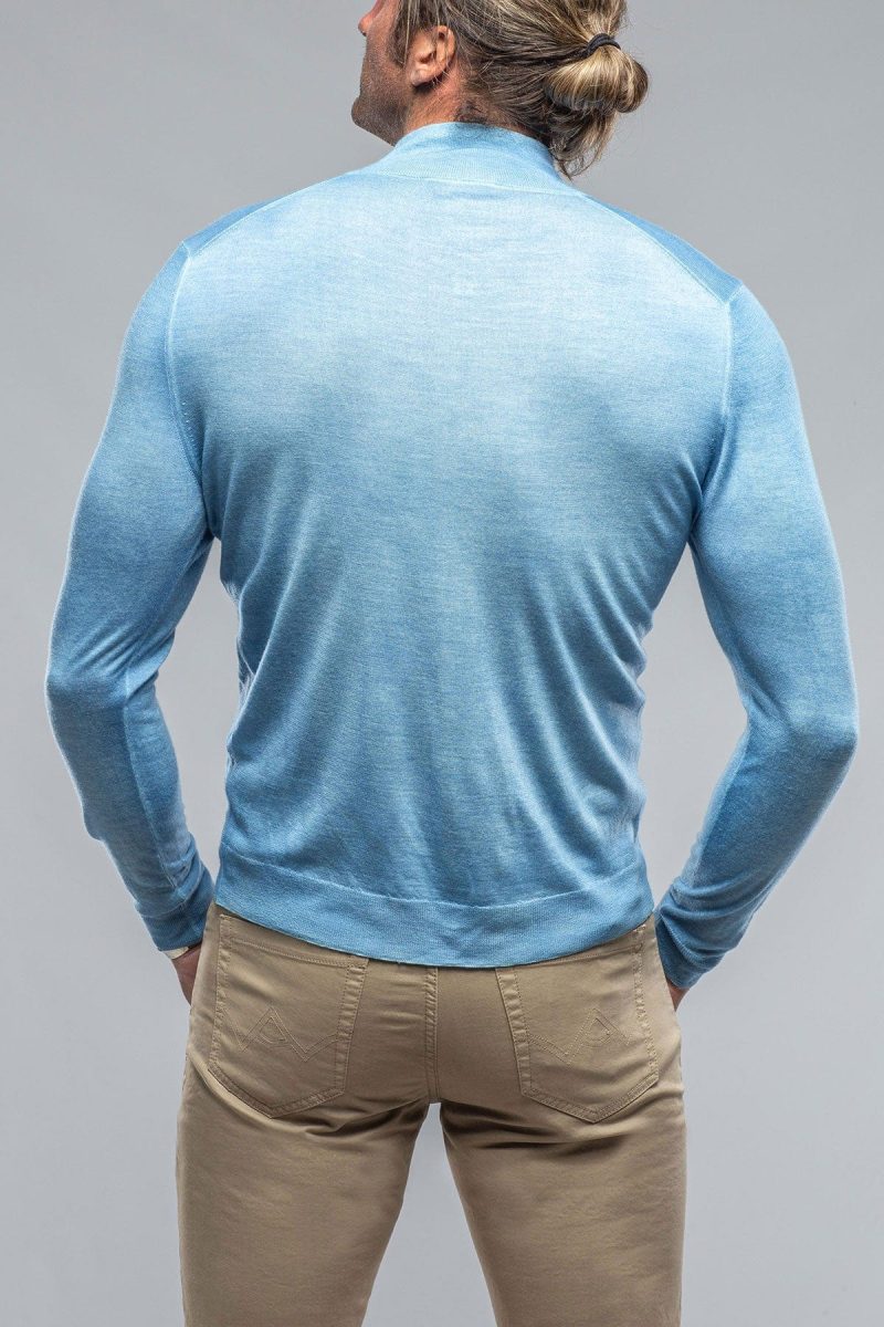 dune queniin cashmere quarter zip in light blue mens sweaters axels vail 36919423860970