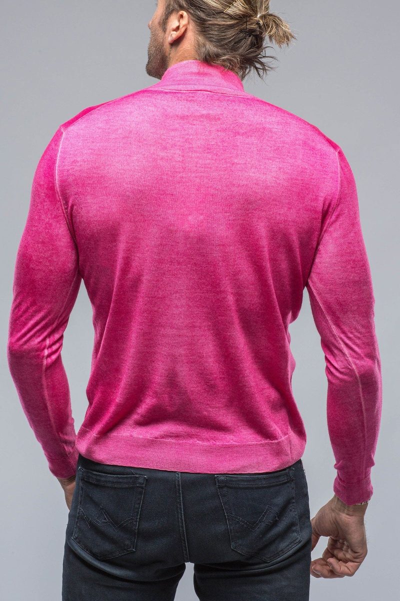 dune queniin cashmere quarter zip in pink inferno mens sweaters axels vail 38620495610090