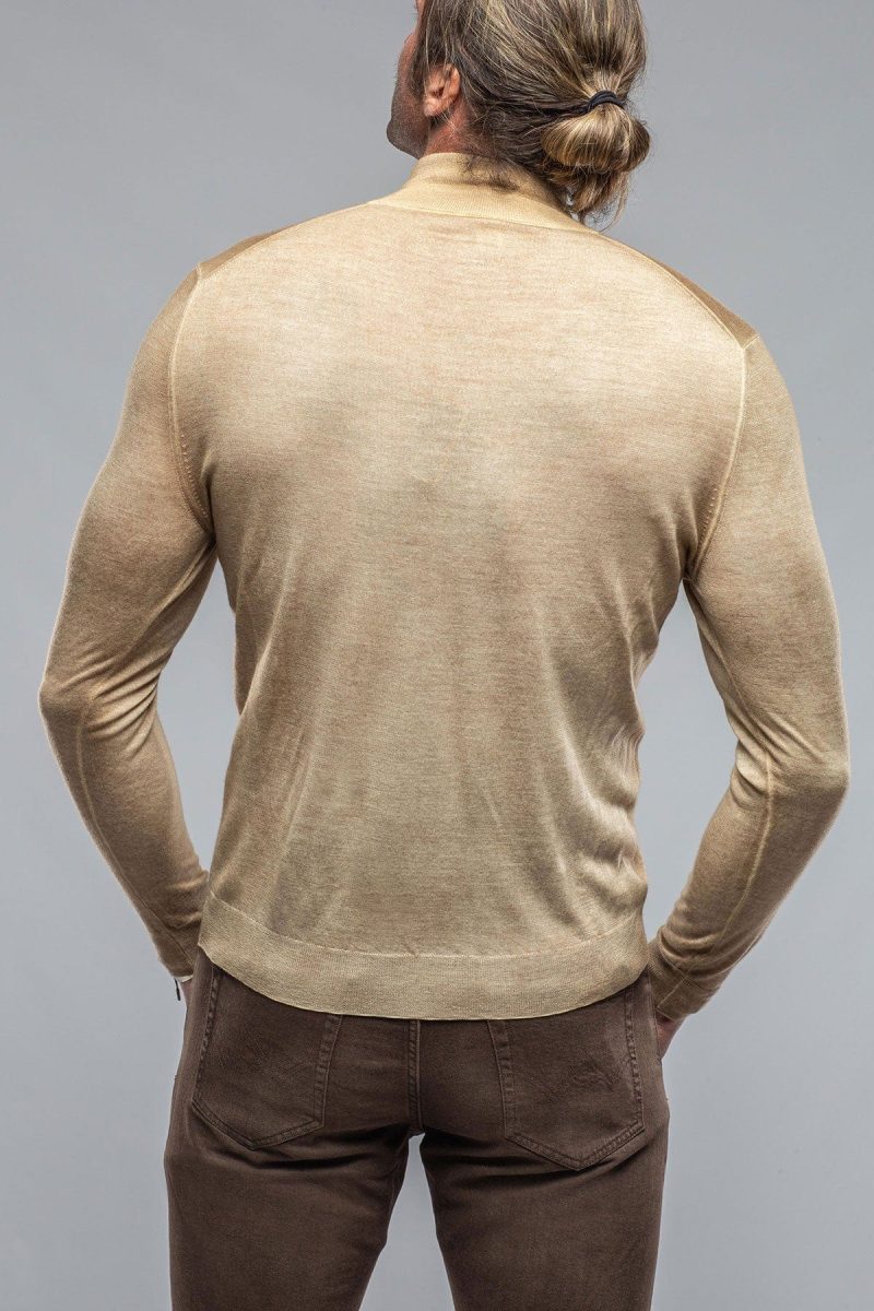 dune queniin cashmere quarter zip in wheat mens sweaters axels vail 36919416488170