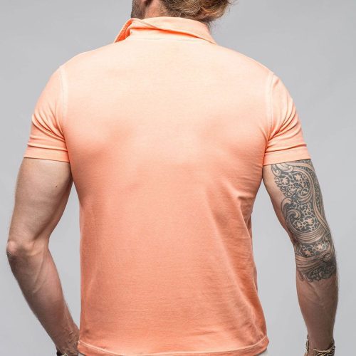 dune toulour ss woven polo in peach mens shirts polos axels vail 40043816452330