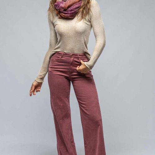 european culture daphne brushed cotton wide leg jean in dusty brick ladies pants jeans axels vail 38054126387434