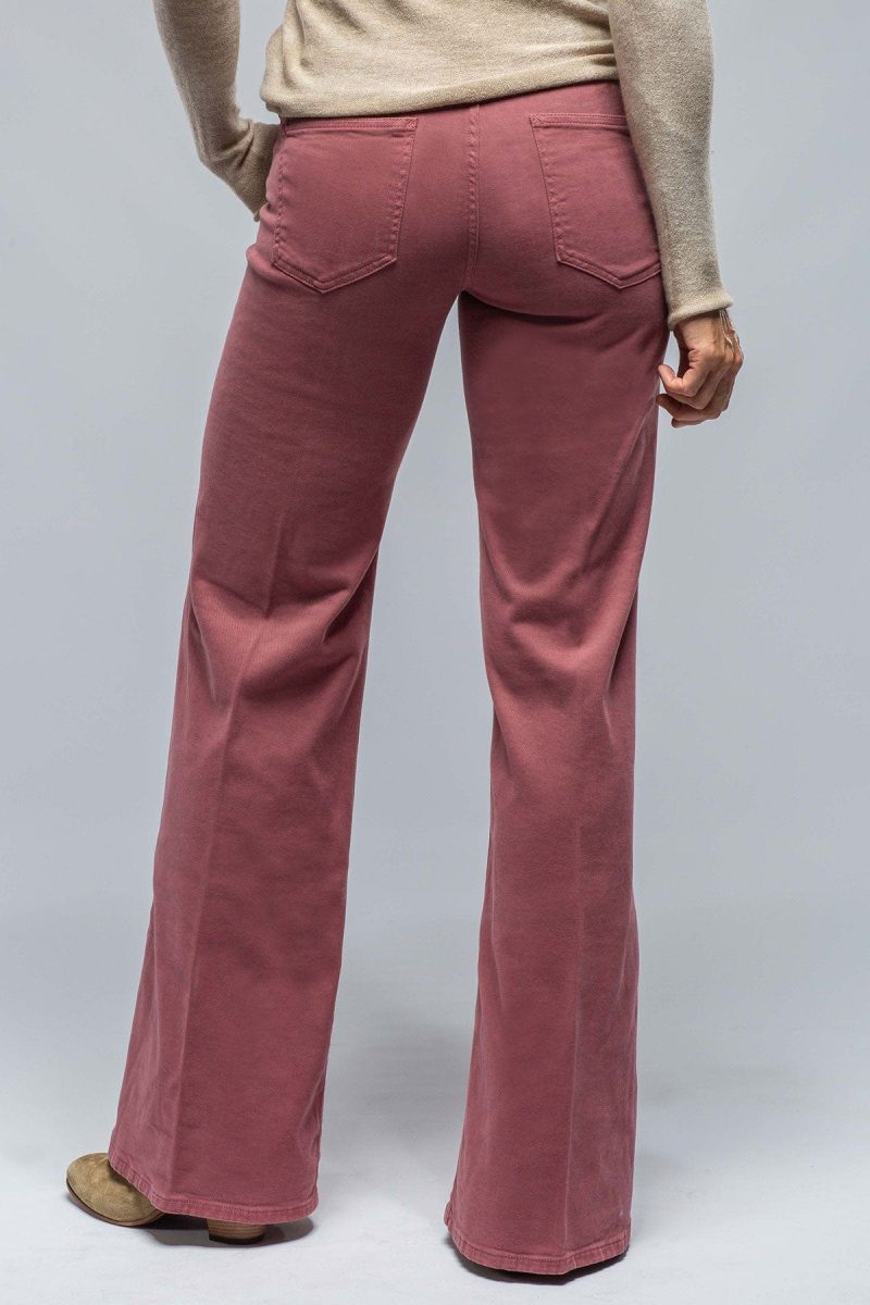 european culture daphne brushed cotton wide leg jean in dusty brick ladies pants jeans axels vail 38054126846186