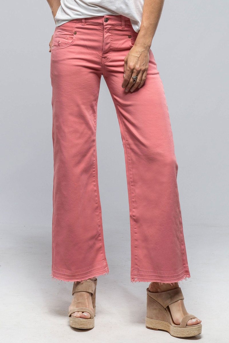 european culture elisa open hem jean in coral ladies pants jeans axels vail 37005070794986