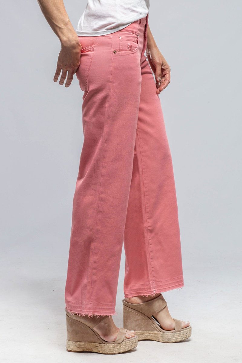 european culture elisa open hem jean in coral ladies pants jeans axels vail 37005070860522