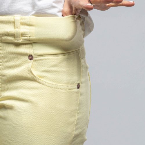 european culture elisa open hem jean in pale yellow ladies pants jeans axels vail 37115009827050