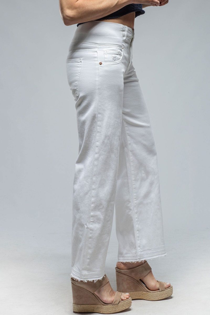 european culture elisa open hem jean in white ladies pants jeans axels vail 36795865235690