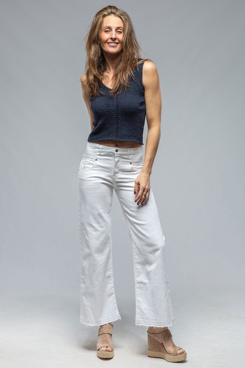 european culture elisa open hem jean in white ladies pants jeans axels vail 36795865301226