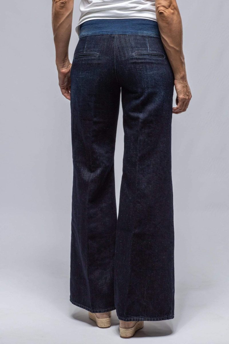 european culture mira raw denim wide leg jean ladies pants jeans axels vail 30787107324093