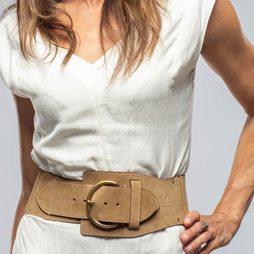 felisi anita wide belt in beige ladies accessories belt axels vail 37269392851178