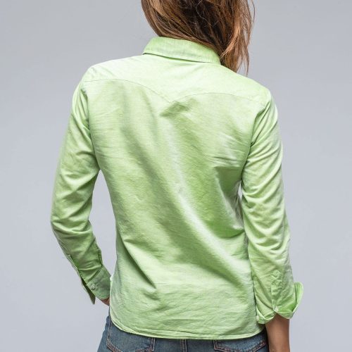 finamore marcella linen shirt in lime ladies tops axels vail 39241824043242