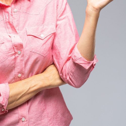 finamore marcella linen shirt in pink ladies tops axels vail 39241824829674