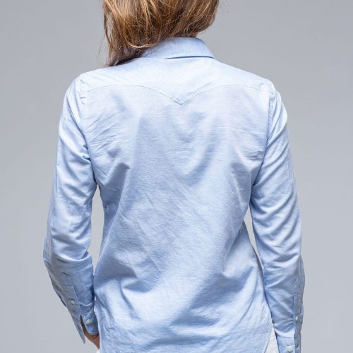 finamore marcella linen shirt in sky blue ladies tops axels vail 39241827254506