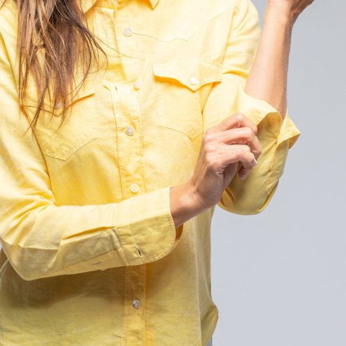 finamore marcella linen shirt in sunflower ladies tops axels vail 39241826402538