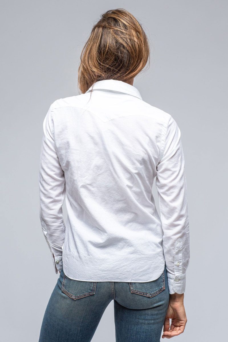 finamore marcella linen shirt in white ladies tops axels vail 39241827975402