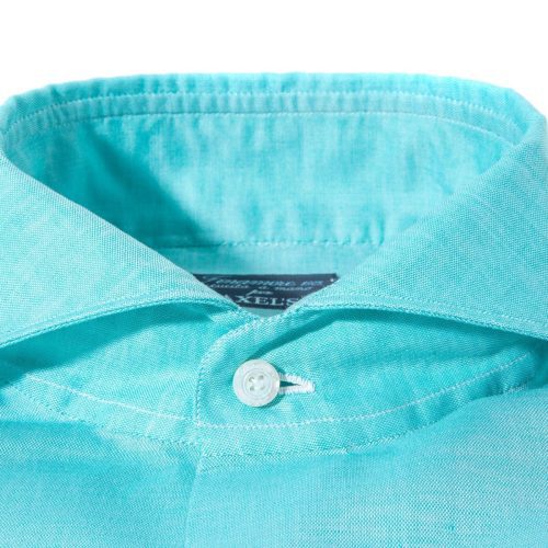 finamore napoli andorra carlo riva cotton linen shirt in green mens shirts axels vail 39269483774186