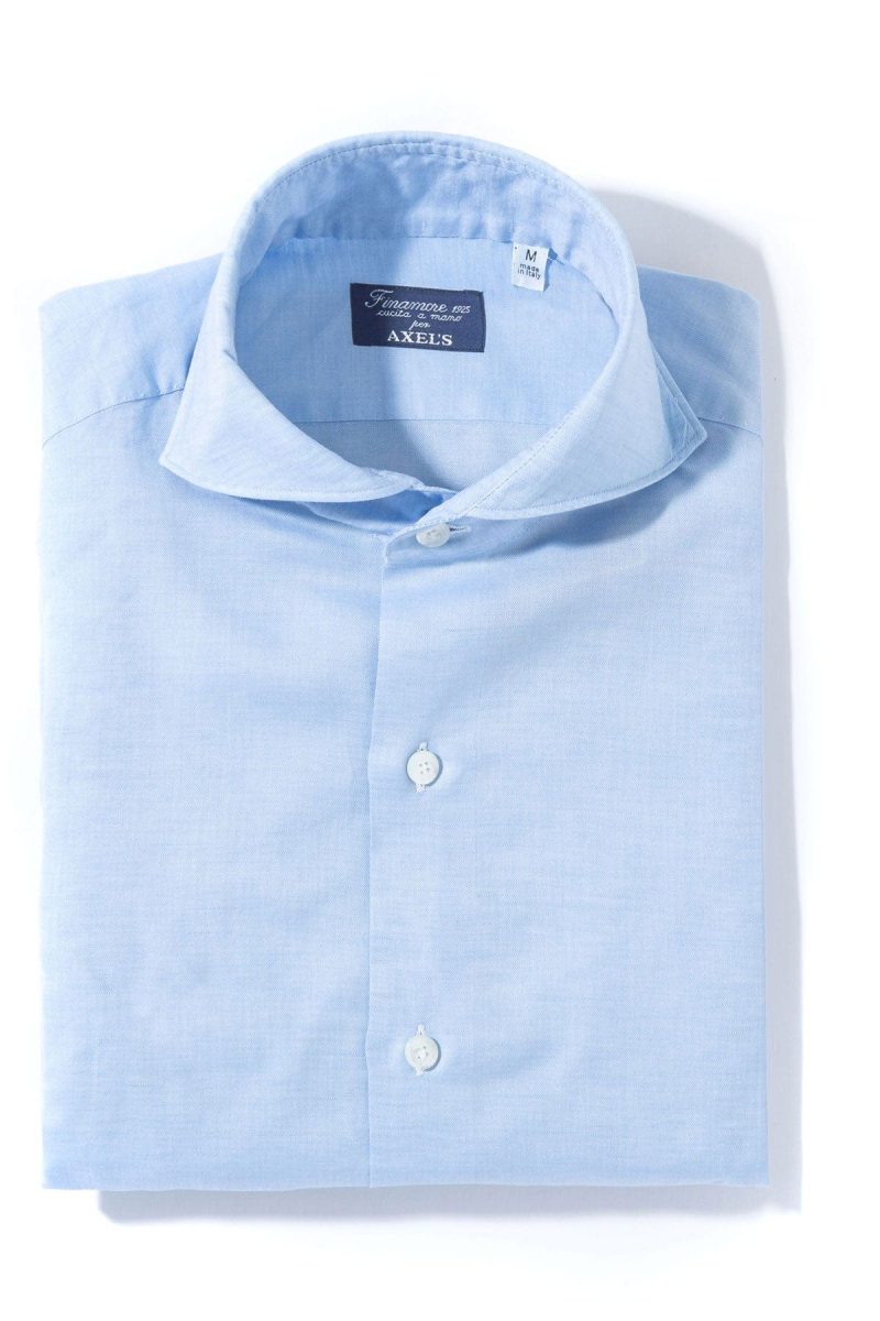 finamore napoli andorra carlo riva cotton linen shirt in sky blue mens shirts axels vail 39269487444202