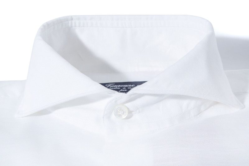 finamore napoli andorra carlo riva cotton linen shirt in white mens shirts axels vail 39269507301610