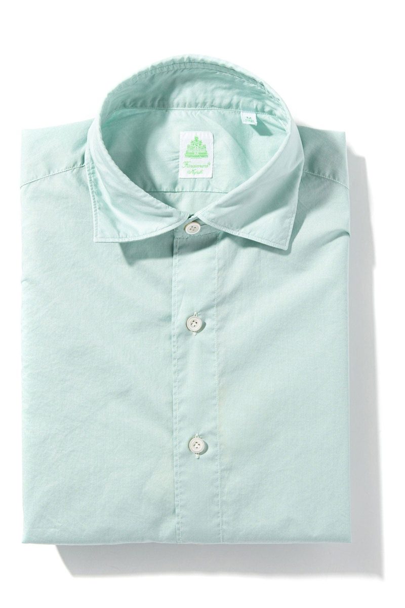 finamore napoli bornean superlight cotton in green mens shirts axels vail 40235950375146