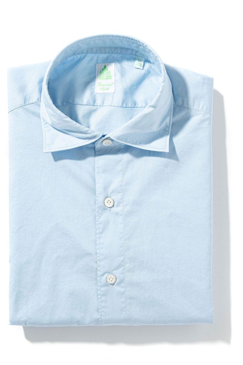 finamore napoli bornean superlight cotton in lt blue mens shirts axels vail 40235947360490