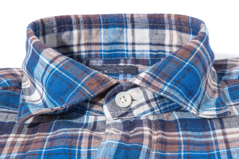 finamore napoli ennstal linen check shirt mens shirts axels vail 39255927521514