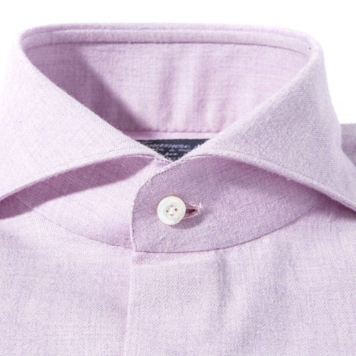 finamore napoli hemme cotton cashmere shirt in purple mens shirts axels vail 39543688429802