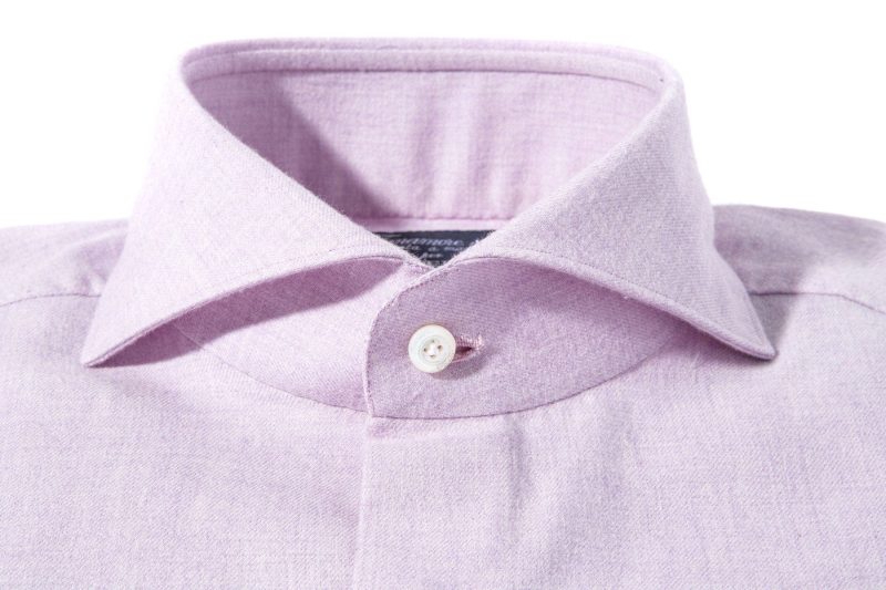 finamore napoli hemme cotton cashmere shirt in purple mens shirts axels vail 39543688429802